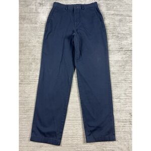 Vintage Dockers Pants Womens 6 Long Blue Flat Front Chino 100% Cotton Casual